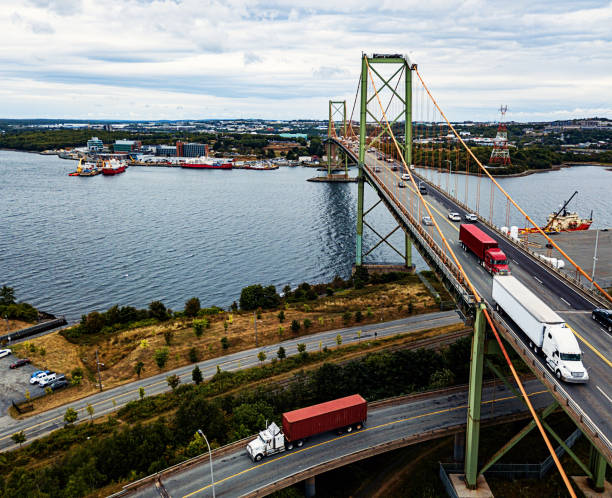 MacKay Bridge The MacKay Bridge, spanning Halifax Harbour. mackay stock pictures, royalty-free photos & images