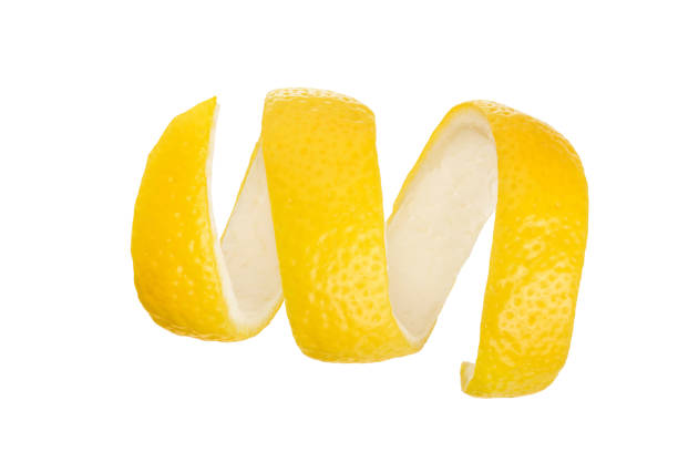 istock Lemon peel isolated on white background without a shadow. Healthy food 1170730428