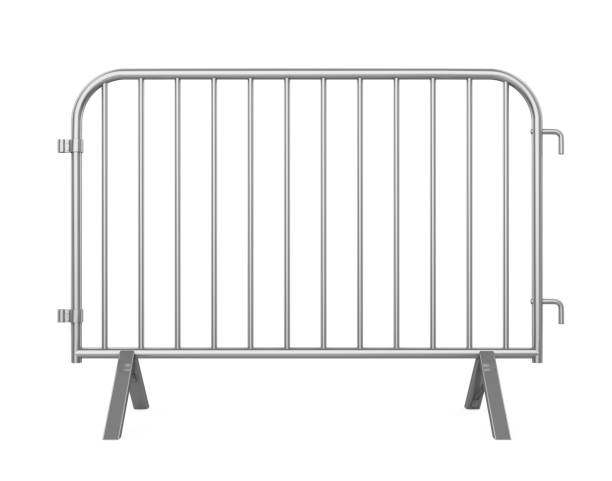istock Metal Crowd Barrier Isolated 1170733284