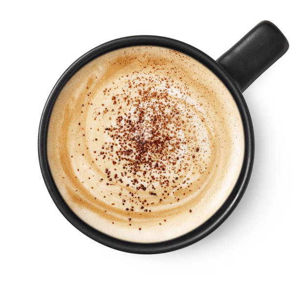 Cup of cappuccino with cinnamon