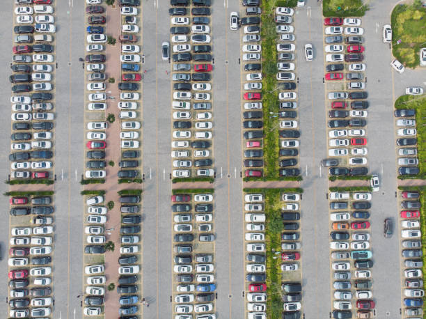 istock Top View over Outdoor Parking Lots 1170739298