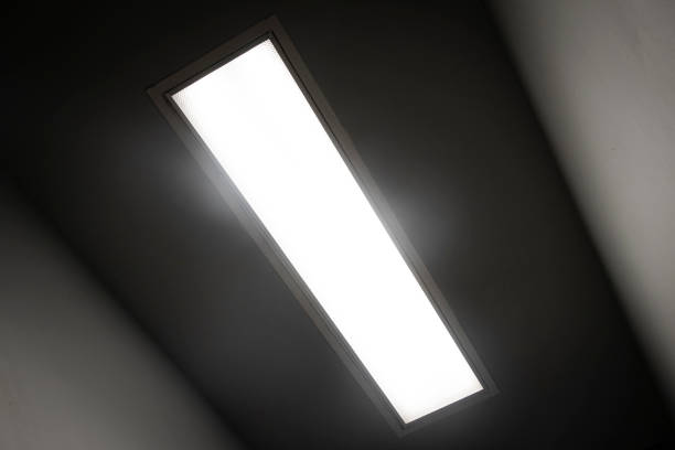 istock Abstract glowing rectangle of light from fixture 1170745743
