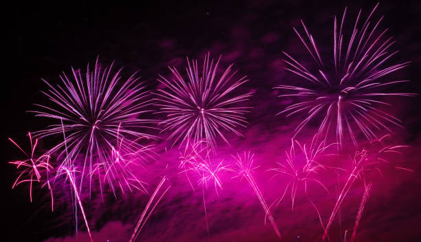 istock Colorful fireworks in night sky 1170747602