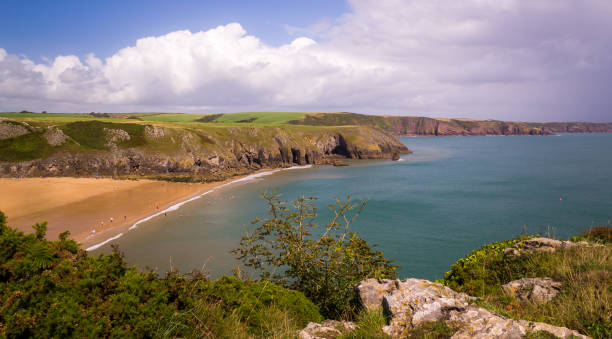 istock Coast with beach and monuments, Wales 1170749094