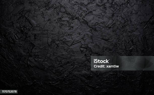 Black Stone Texture Dark Slate Background Top View Stock Photo - Download Image Now