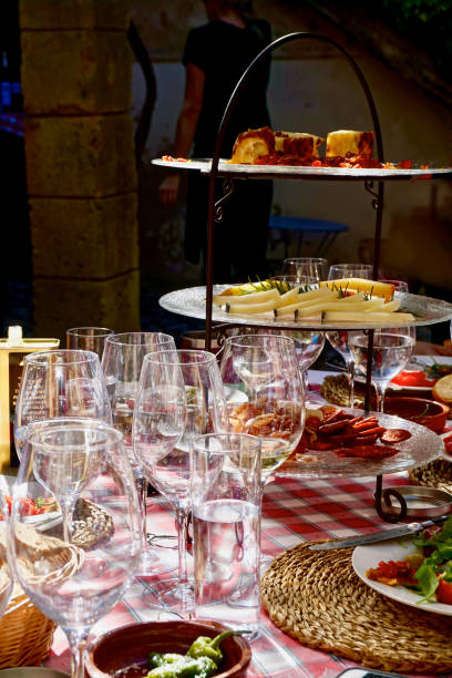 istock lunch setting with glasses and food 1170753419