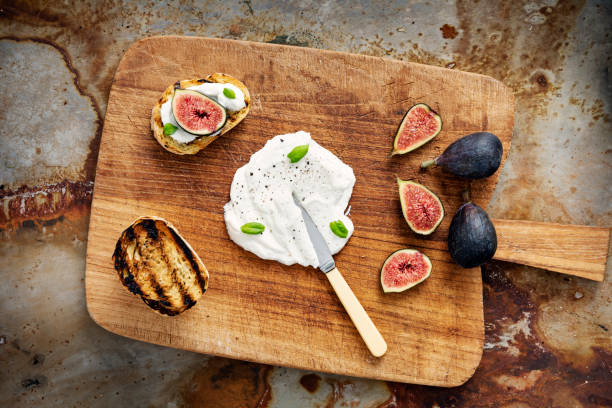istock Fresh figs with ricotta cheese and fresh basil. 1170757195