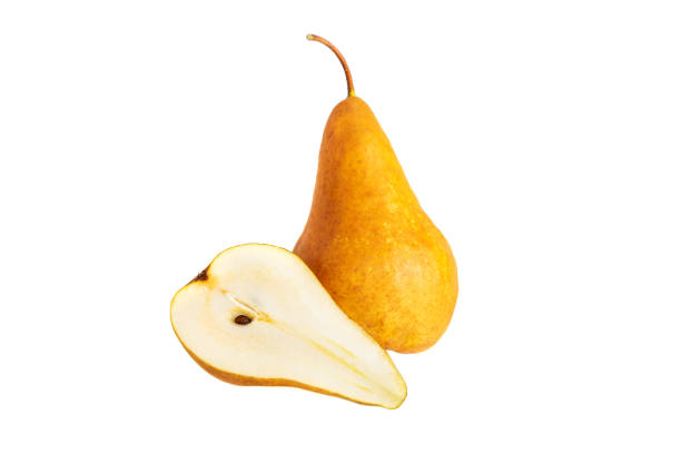 istock Organic Pear Half Whole Fruits Isolated On White Background 1170758028