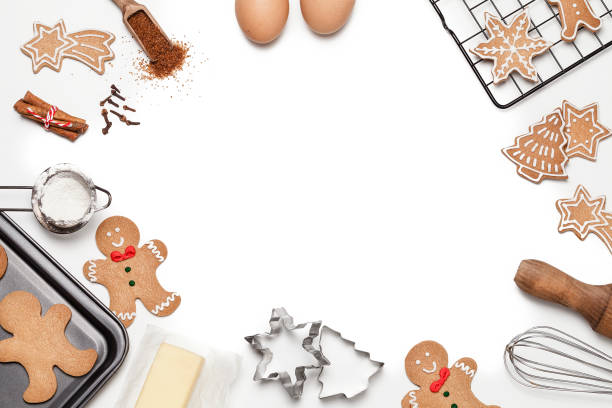 istock Christmas backgrounds: Christmas cookies ingredients frame 1170759243