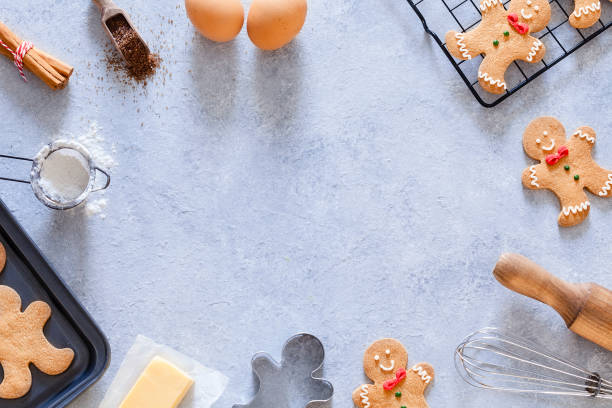 istock Christmas backgrounds: Christmas cookies ingredients frame 1170759245