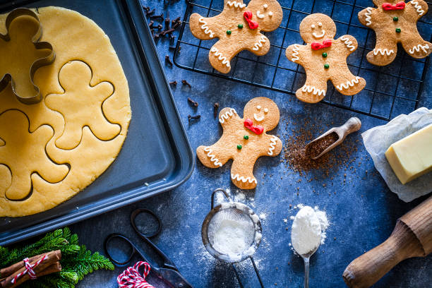 istock Ingredients and utensils for Christmas cookies preparation 1170759295