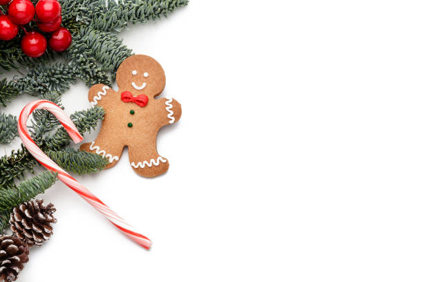 istock Christmas backgrounds: homemade gingerbread cookie border with copy space. 1170759448