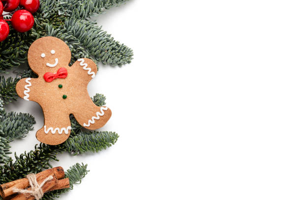 istock Christmas backgrounds: homemade gingerbread cookie border with copy space. 1170759453