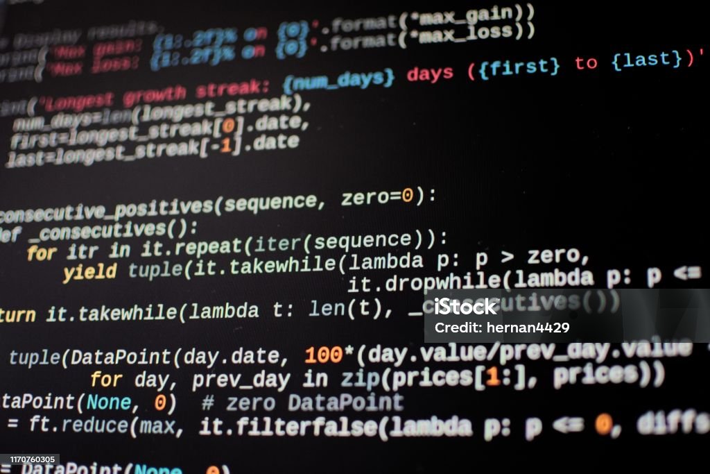 Programming Language And Program Code On Screen Computerare Elements Programming Code On A Computer Screen Stock Photo - Download Image Now ...
