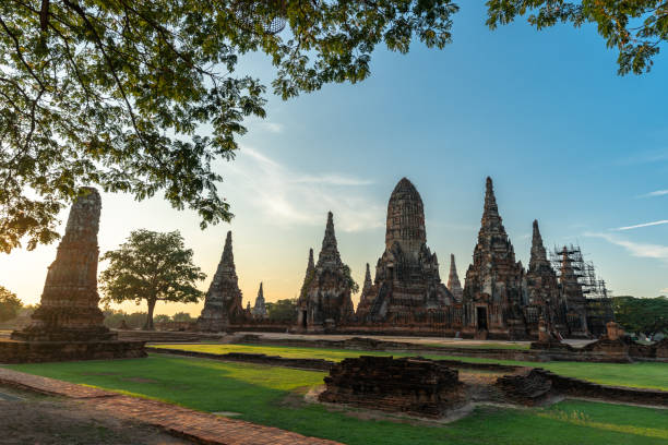 istock sunrise at old Temple Wat Chaiwatthanaram Temple 1170761857
