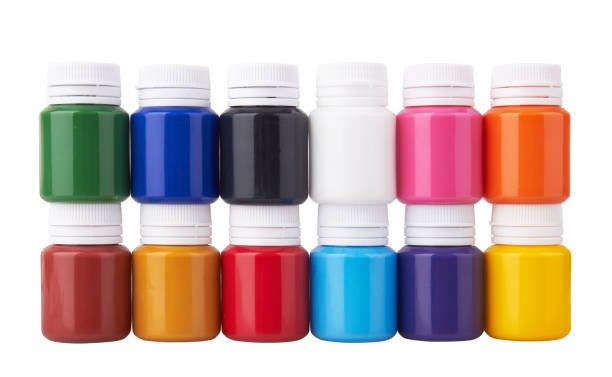 istock Color gouache jars and color acrylic paints 1170764174