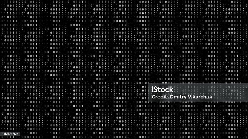 Abstract Technology Binary Code Background Computer Code Digital Flow ...