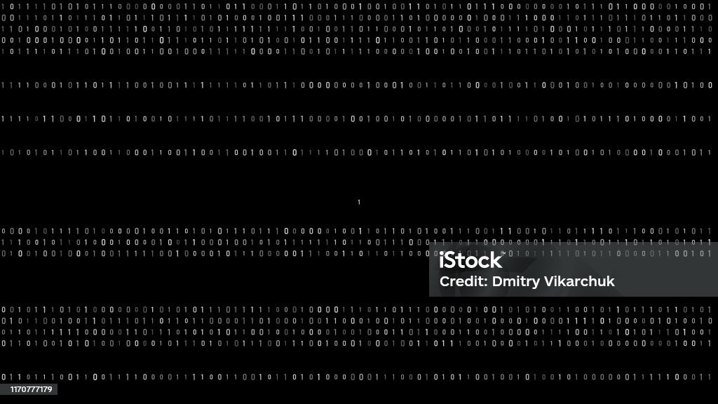 Abstract Technology Binary Code Background Computer Code Digital Flow ...