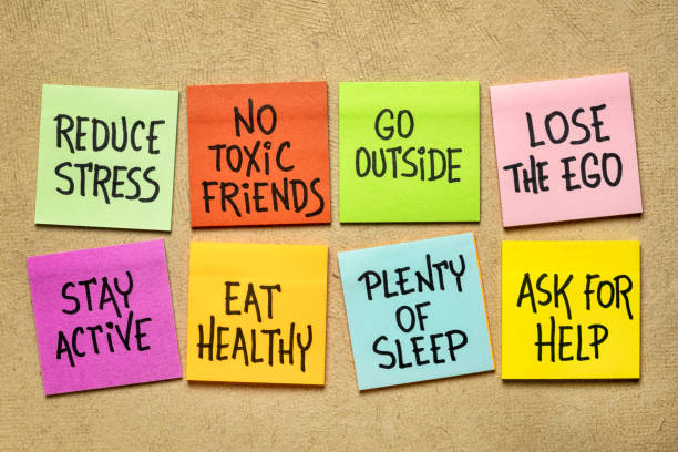 istock healthy lifestyle habits - colorful reminder notes 1170781751