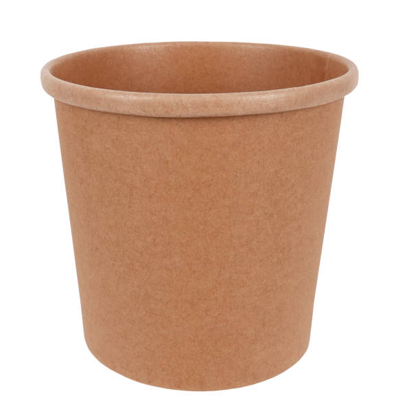 istock Cardboard paper cup brown isolated on white background 1170784613