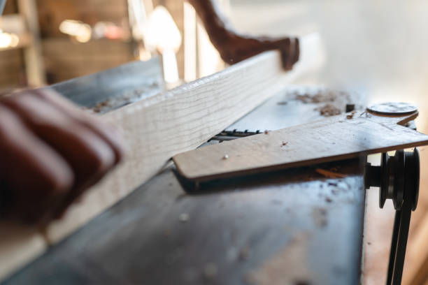 istock Woodworking machine cutting wood 1170785531