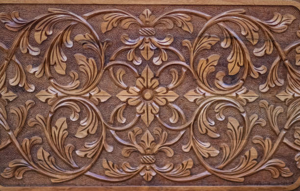 schnitzerei - carved ornament stock-fotos und bilder