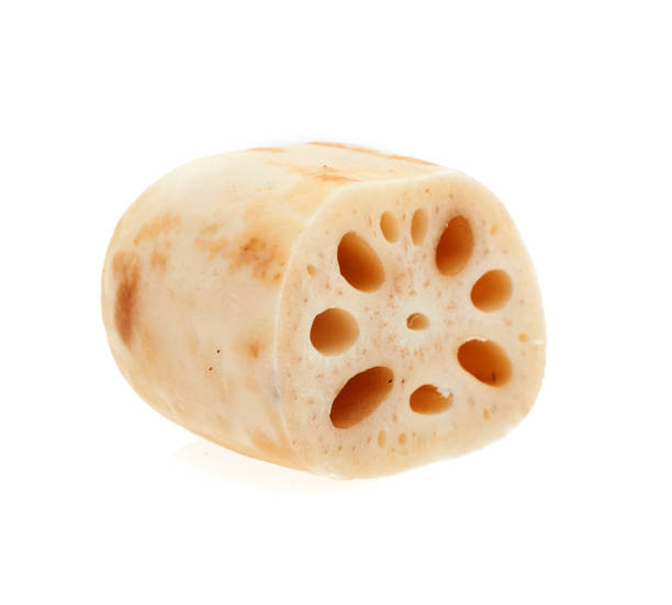 istock Lotus root slices   isolated on white   background. 1170803362