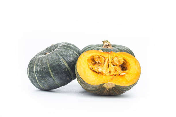 istock Green pumpkin isolated on the white background 1170806940