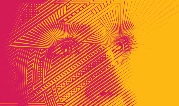 Close up of woman's eyes with hopeful expression Close up of woman's eyes with hopeful expression hope concept stock illustrations