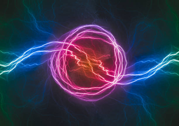 istock Fire and ice fractal lightning, abstract plasma background 1170812862