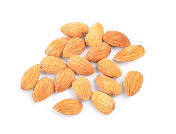 istock Almond nuts isolated on white background,top view 1170818596