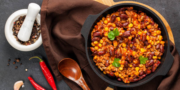istock Chili with meat in frying pan 1170819564
