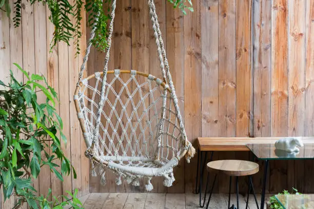 Photo of Hanging rope chair