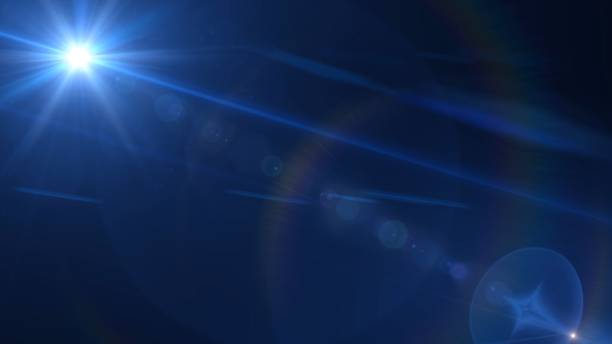istock Lens flare effect on black background. Digital illustration. 1170827763