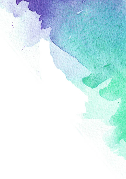 istock Watercolor vertical perfect banner background with watercolor splash and spot frame. Template design for greeting cards, wedding cards, postcards. 1170837134