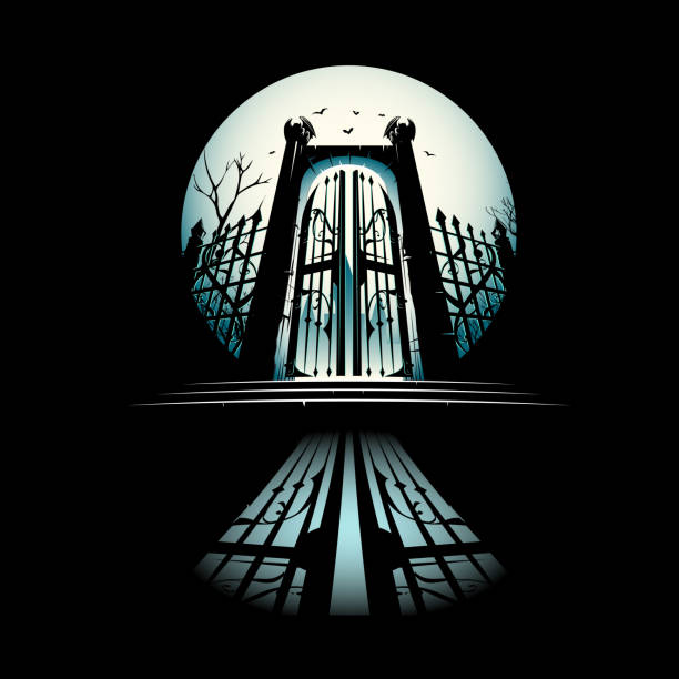 Moon Gate vector illustration. can be used as poster, logo, tshirt printing, or any other purpose. Moon Gate vector illustration.
can be used as poster, logo, tshirt printing, or any other purpose. haunted asylum stock illustrations