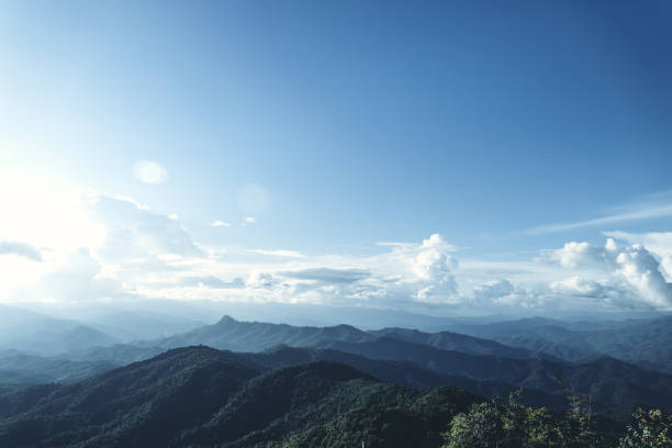 istock Blue sky and mountains in the evening Beautiful light 1170845490