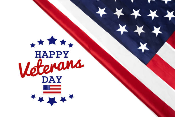 istock Happy Veterans Day with American flag - Image 1170845777