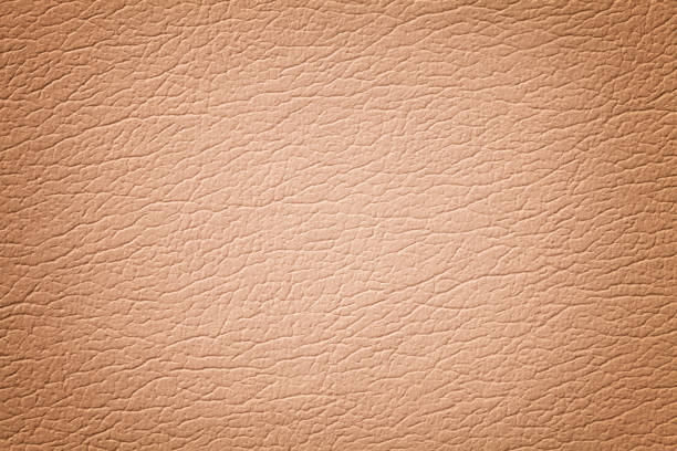 istock Light brown leather texture background, closeup. Coral cracked backdrop from wrinkle skin 1170845883
