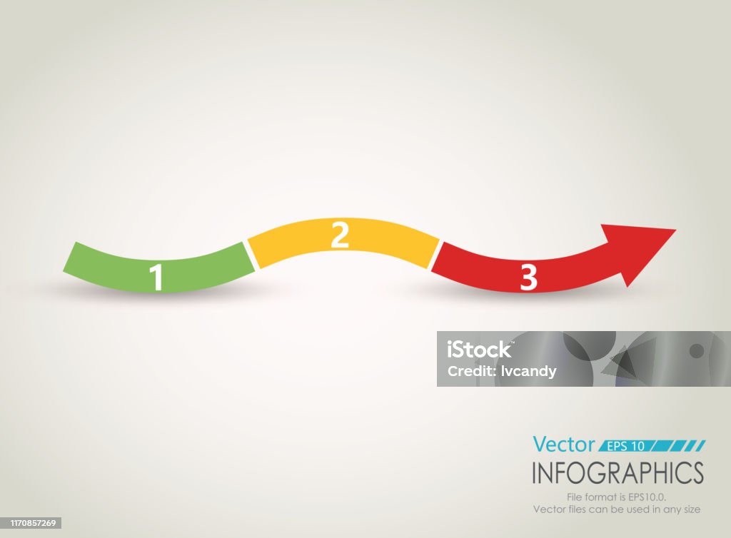 Three Step Graph 3 Steps Arrows Graph Stock Illustration - Download Image Now - Almanac ...