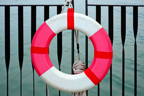 istock Red and White Lifebuoy / Safety Torus 1170866196