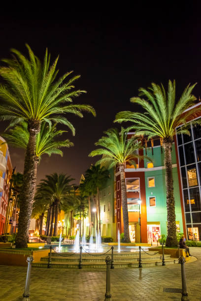 istock Curacao, Willemstad - Renaissance Mall - Rif Fort at night 1170869067
