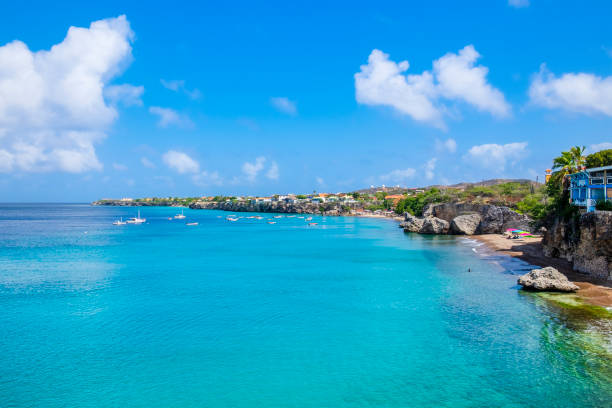 キュラソー(ウェストパント湾) - beach sea landscape curacao ストックフォトと画像