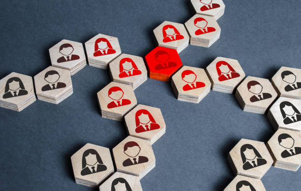 istock The red employee figure has a devastating effect on the entire business structure. Toxicity, incompetence. Corruption, bureaucracy and nepotism. Improving efficiency of the team. Bad worker, sabotage 1170870802