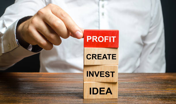 istock A man is building a business plan from blocks. Planning and implementation of the idea, search for investment and work, achieving the goal and making a profit. Project management. Entrepreneur 1170871017