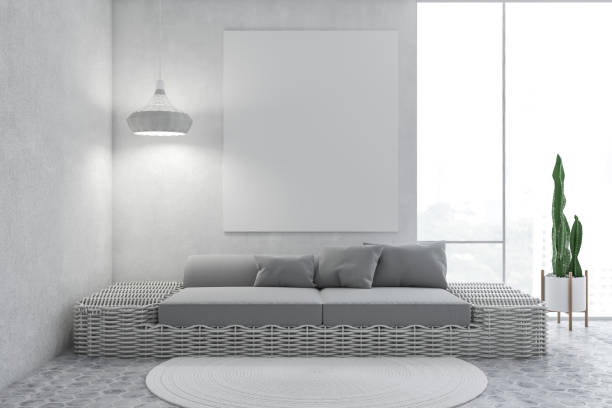 istock Living room interior with sofa and poster 1170871802