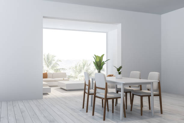 istock White dining room and living room corner 1170872382