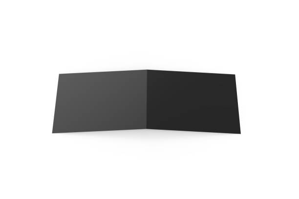 istock Two fold - bi fold square brochure mock up on isolated white background, 3d illustration 1170877228