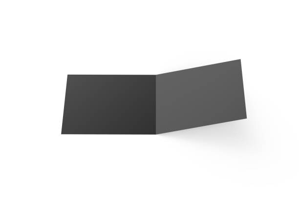 istock Two fold - bi fold square brochure mock up on isolated white background, 3d illustration 1170877231
