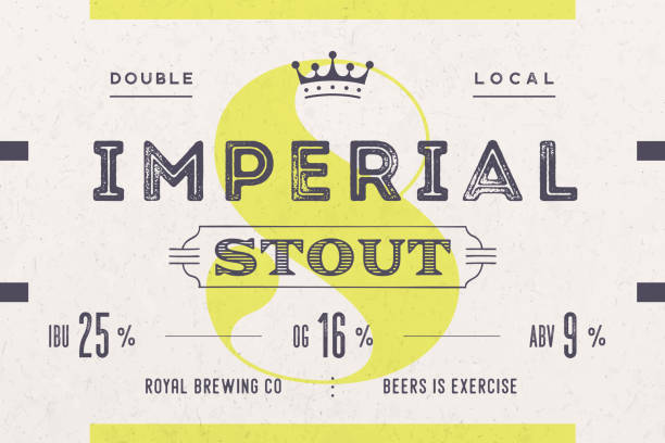 Vintage Minimal Label. Set of graphic modern vintage label Vintage Minimal Label. Set of graphic modern vintage label, tag, sticker for brand, symbol, packing. Retro design minimal label, tag or card, classic old school style, typography. Vector Illustration beer brands stock illustrations